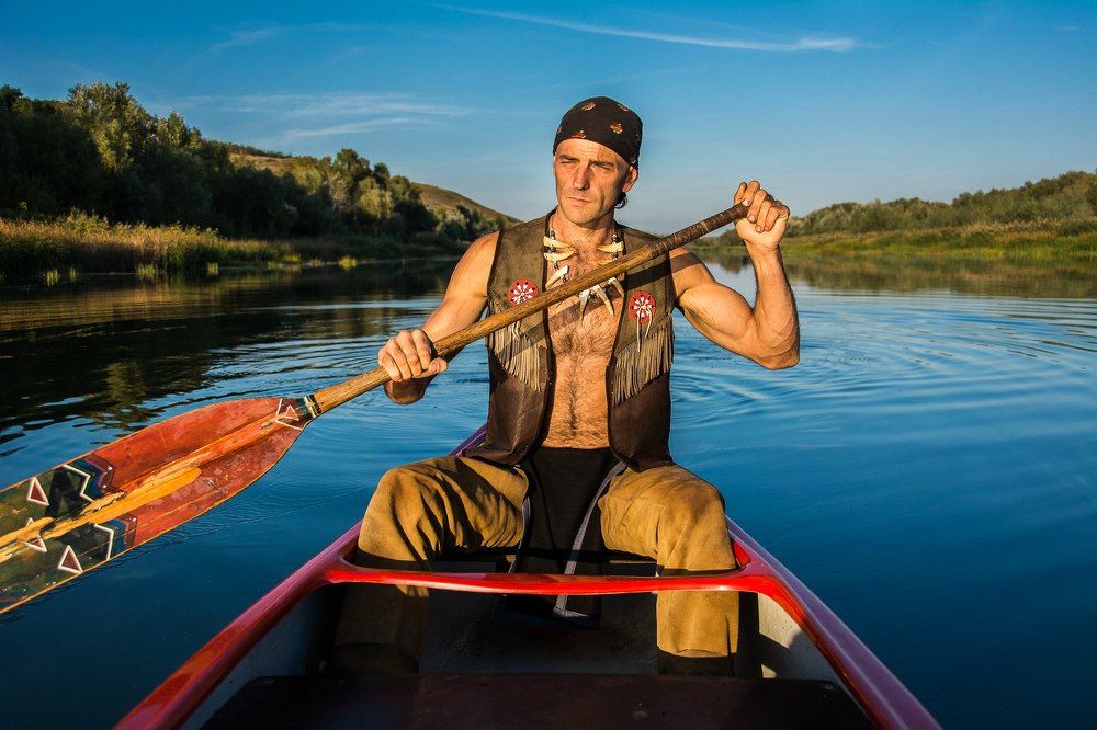 Закат на реке...