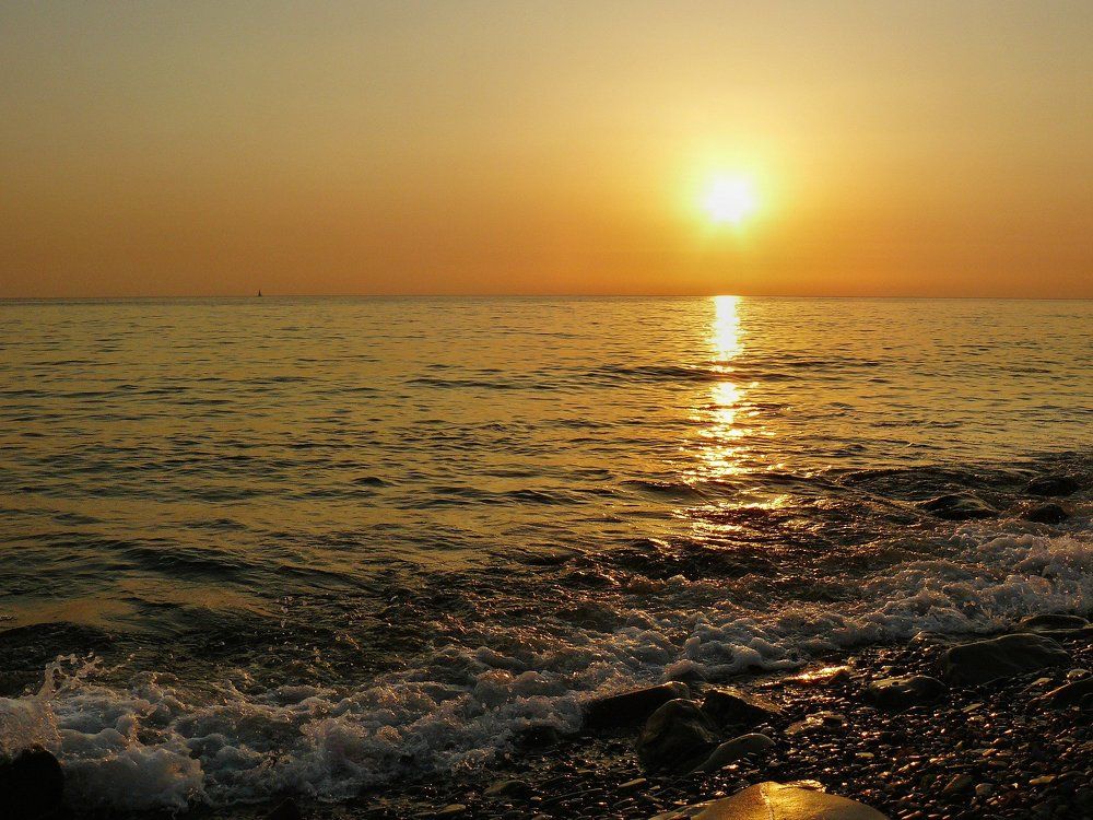 Закат на Черном море.