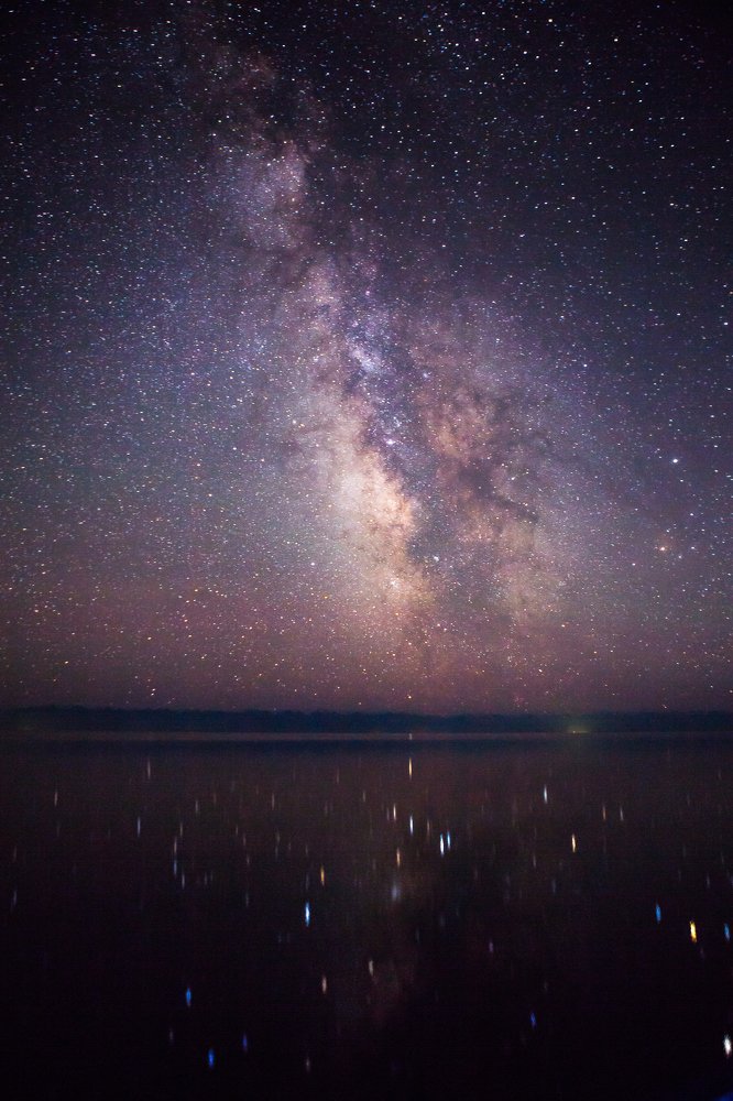 milky way on the lake Yssyk-Kul
