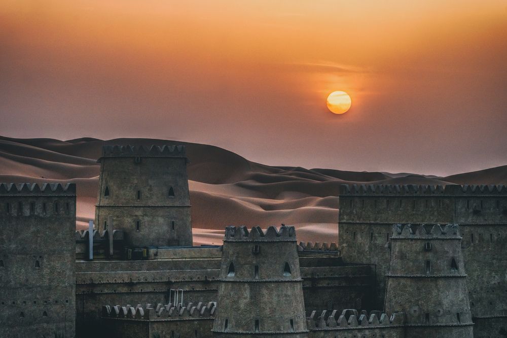 Закат в пустыне.