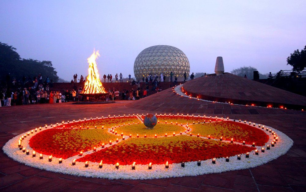 Bonfire at Auroville
