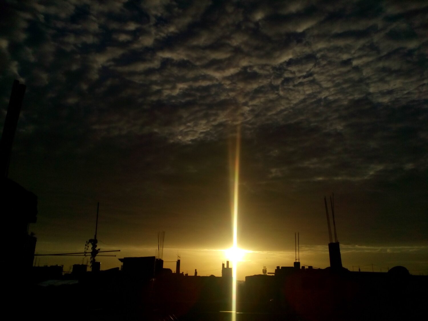 Horizontal sunset