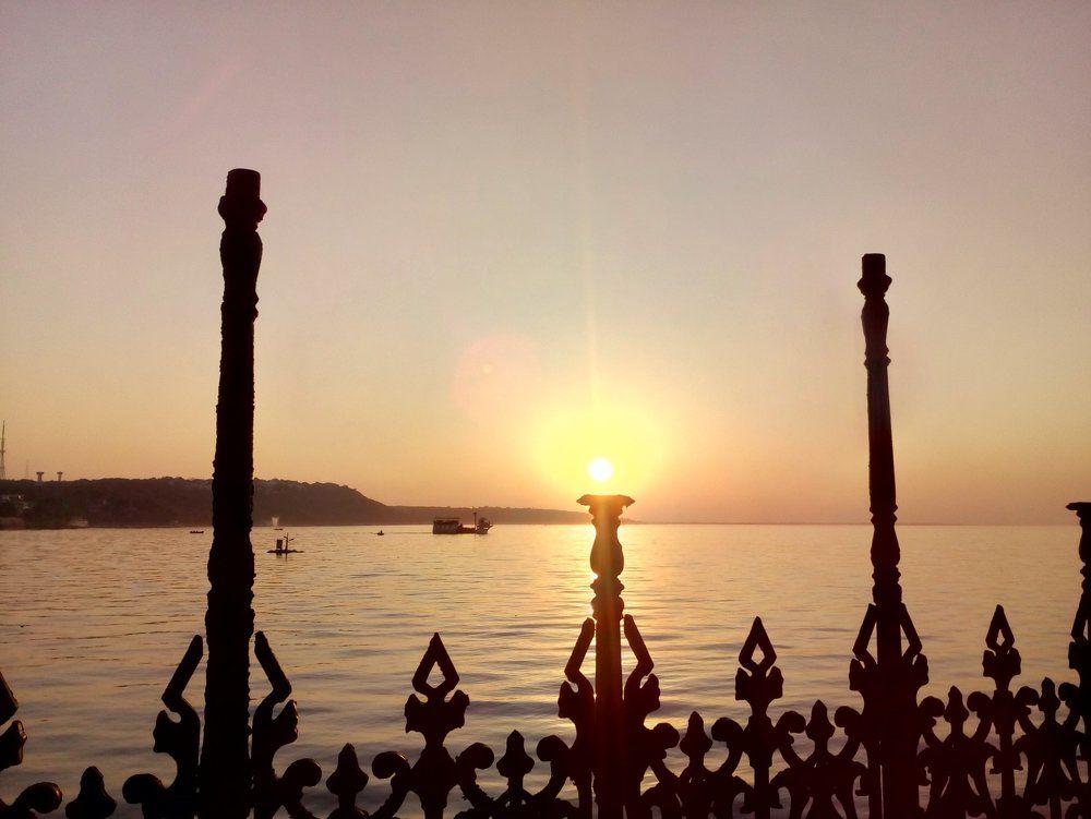 Sunset in humen art