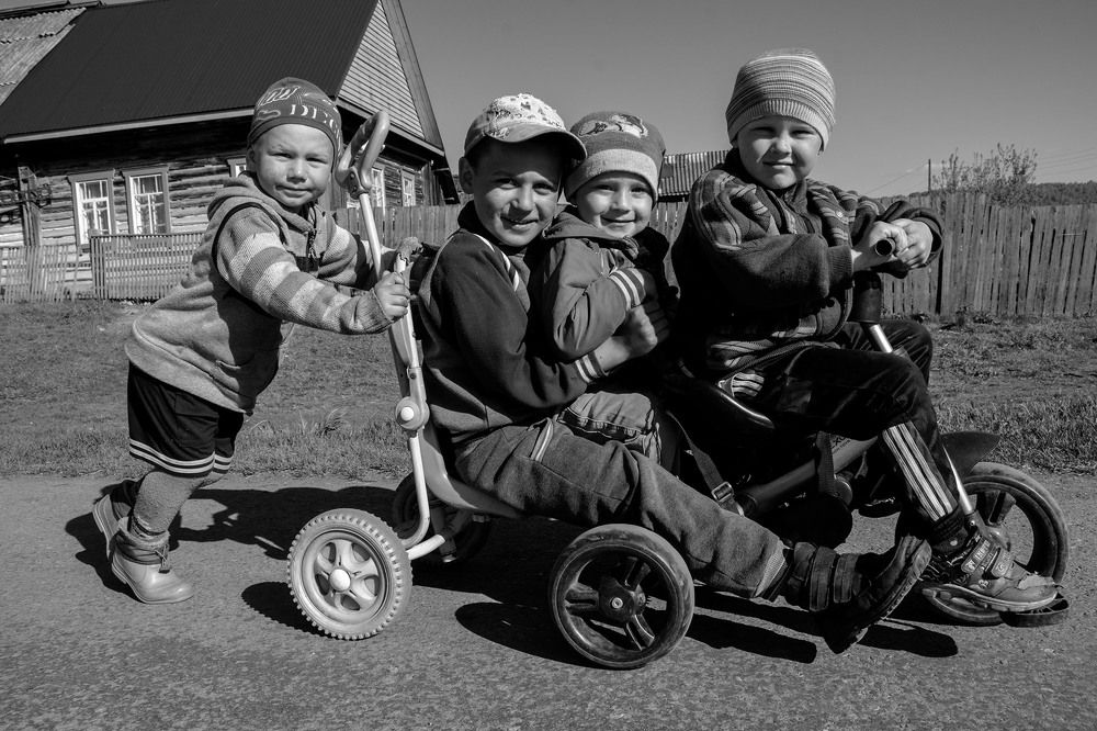 Деревенский маленький рикша