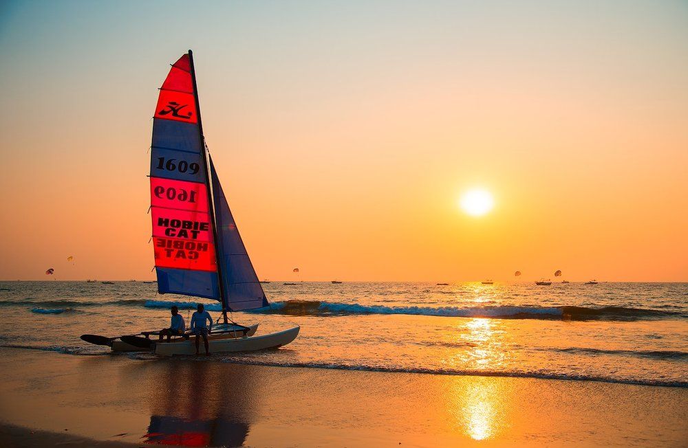 The Indian ocean at sunset