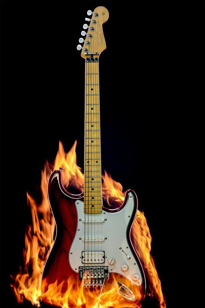 Burning Guitar