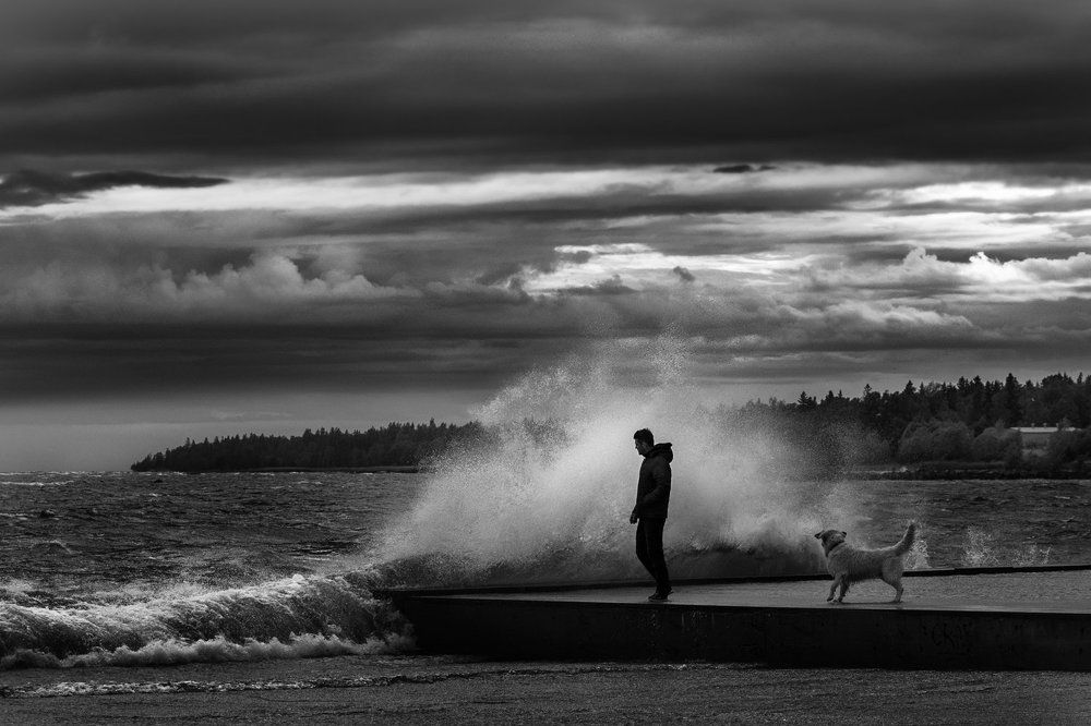 На Финском заливе штормит