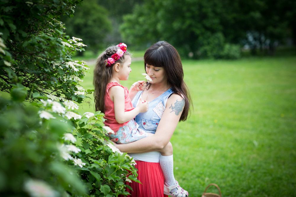 прогулка с мамой