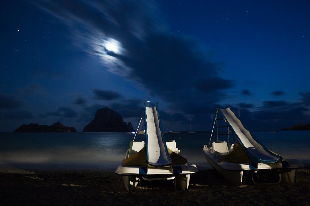 Ibiza at night. Es Vedra