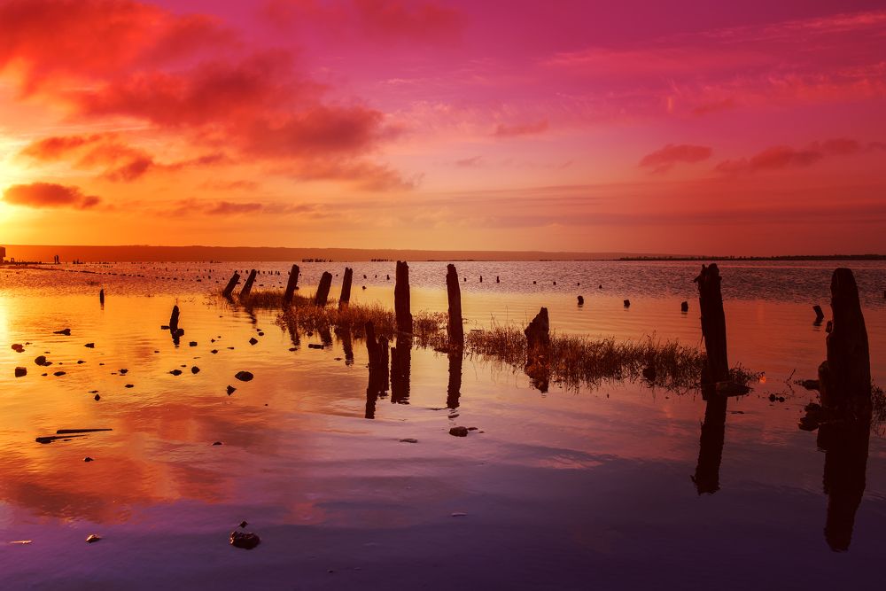 Kuyalnik firth at sunset