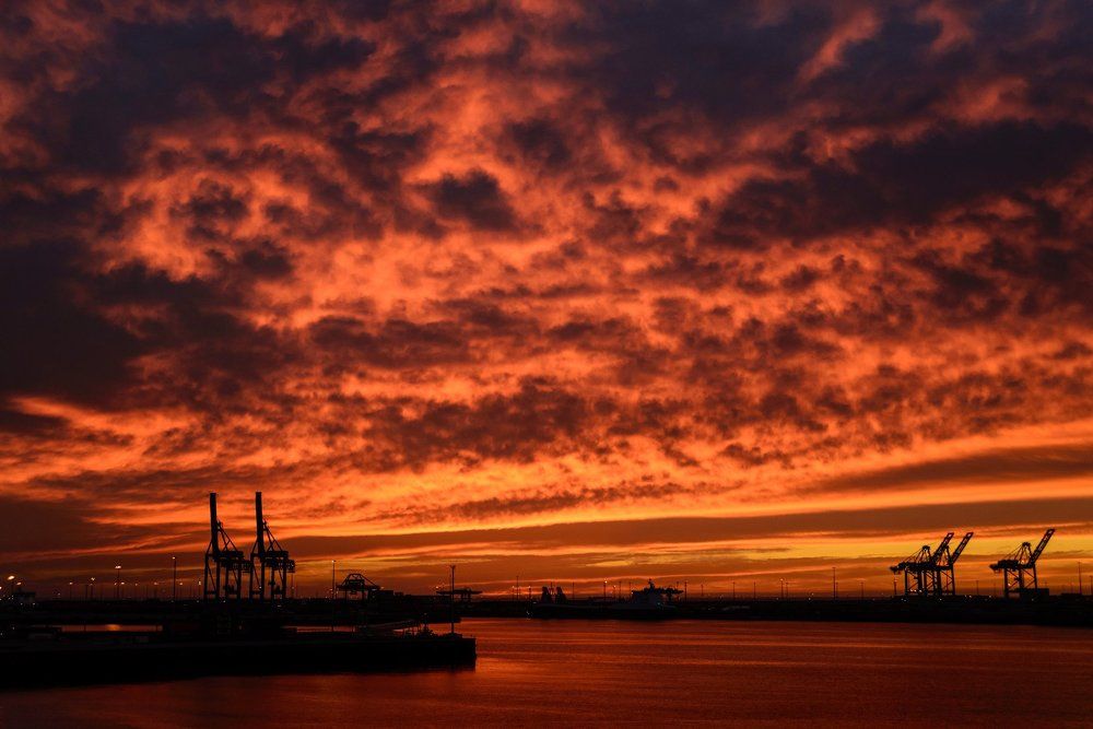 Закат в Зебрюгге