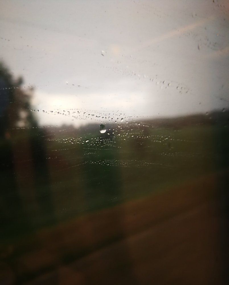 Капли на скорости поезда...(Drops in the speed of the train...)