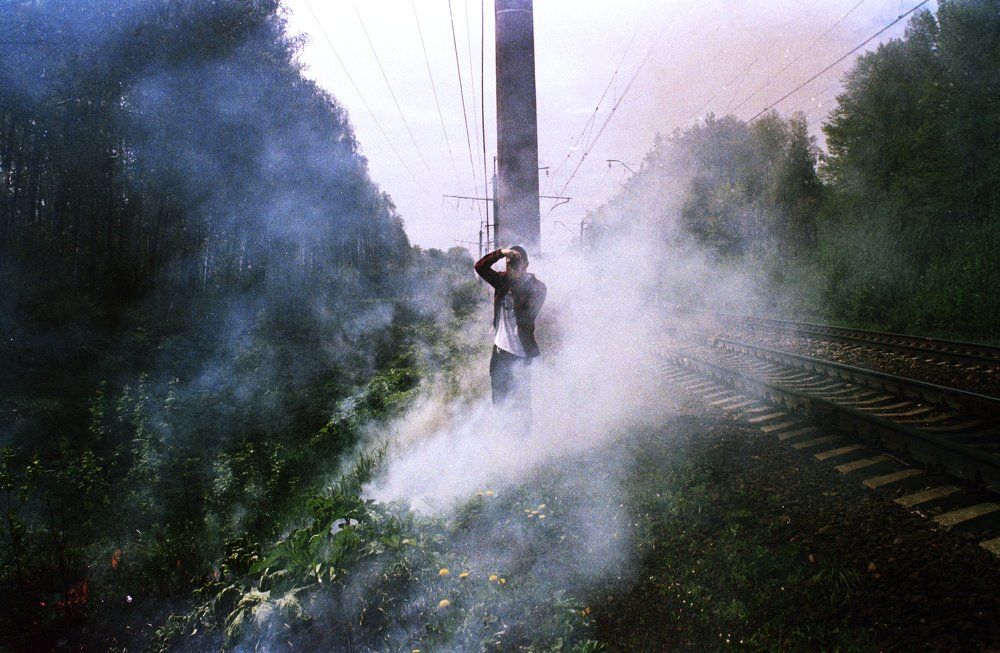 Трава горит