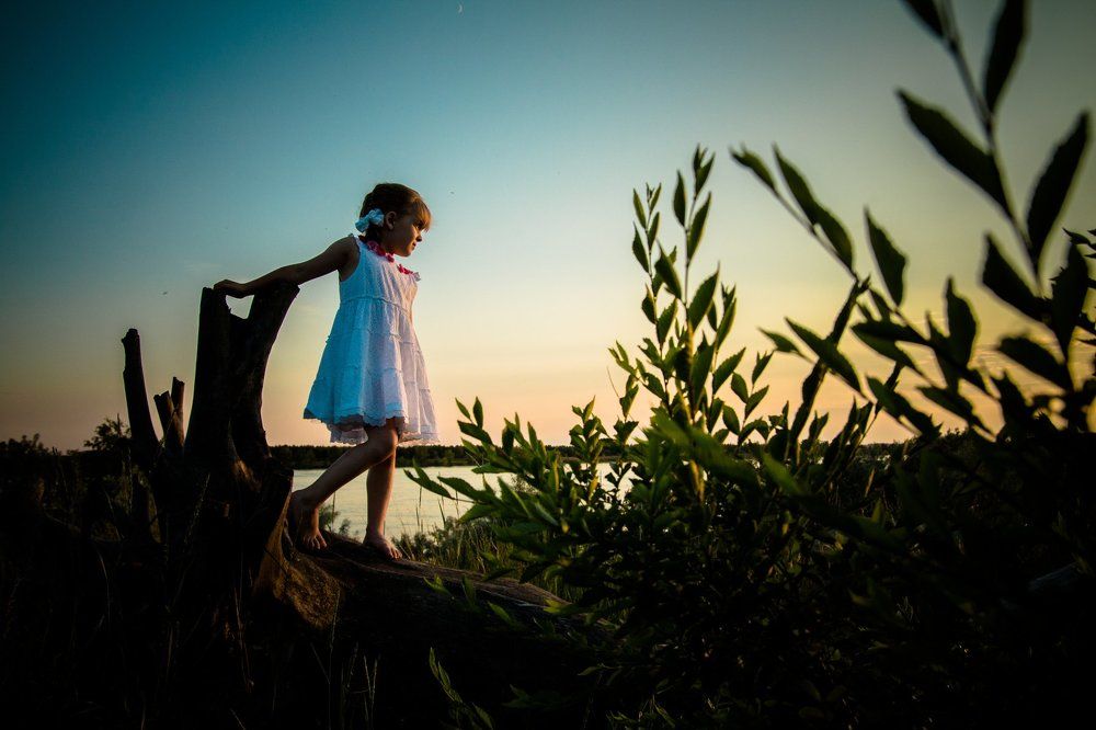 Закат в деревне