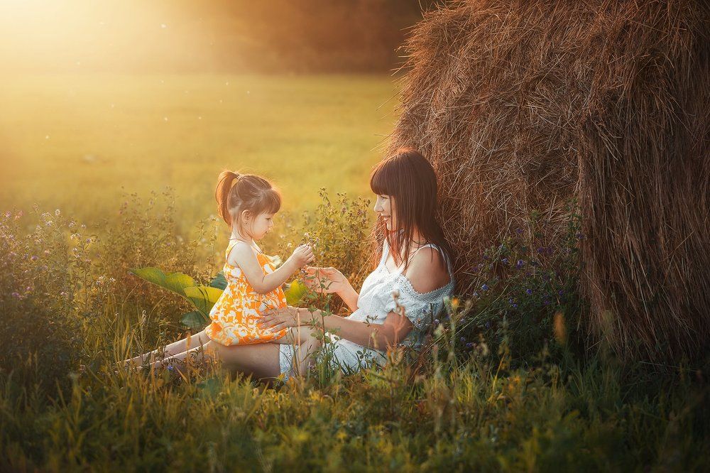 на закате...