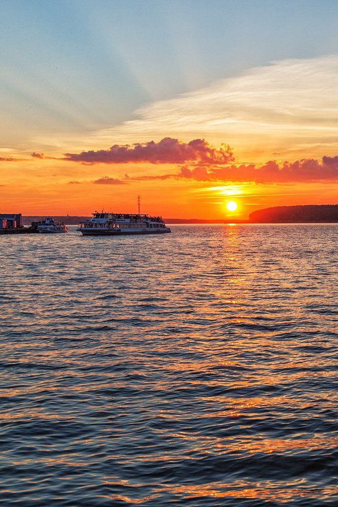 Солнечный свет на закате