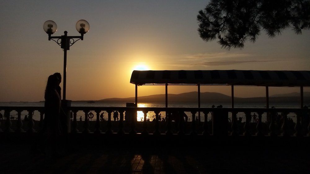 Закат на море