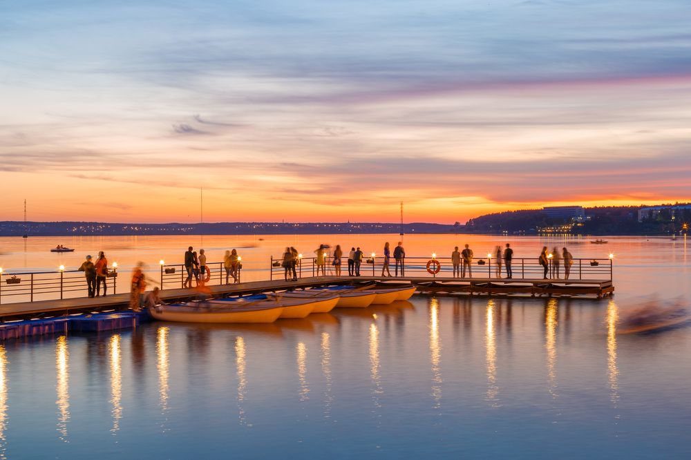 Закат на пирсе