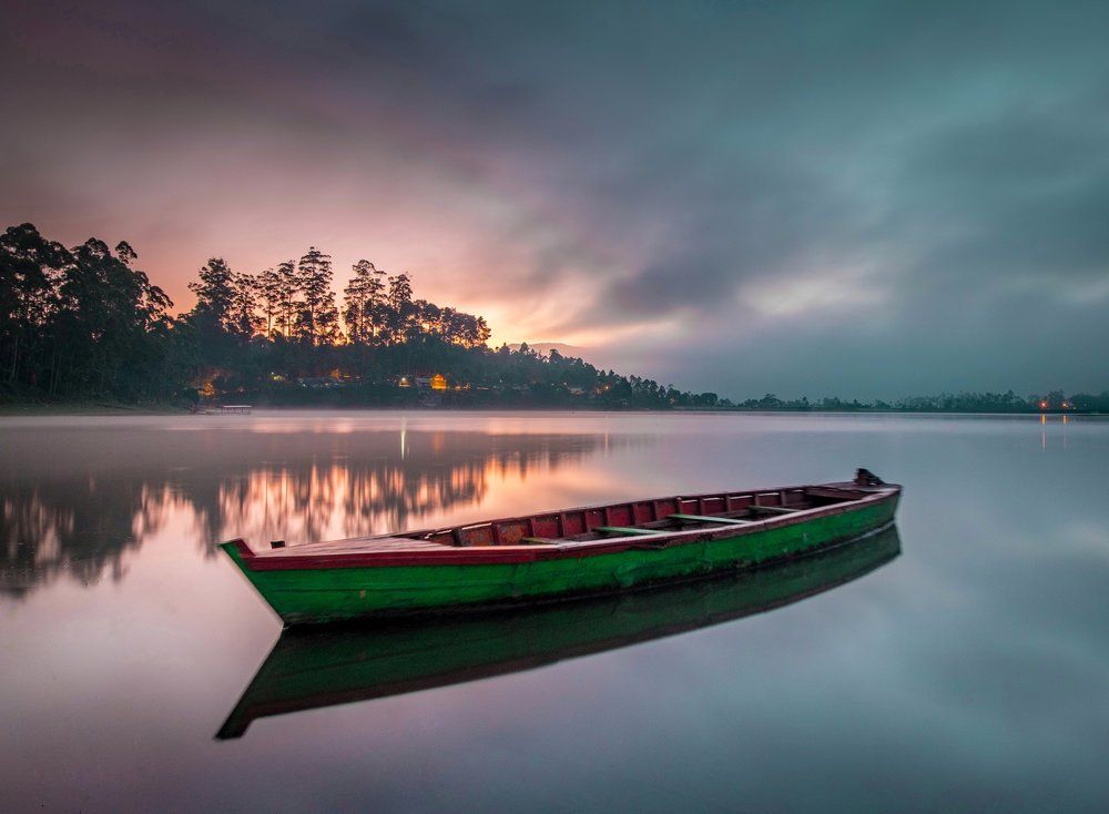 Sunrise at Situ Cileunca, Indonesia