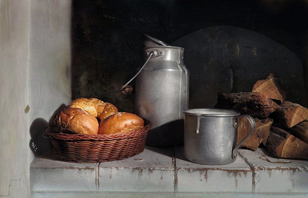 В русской печи