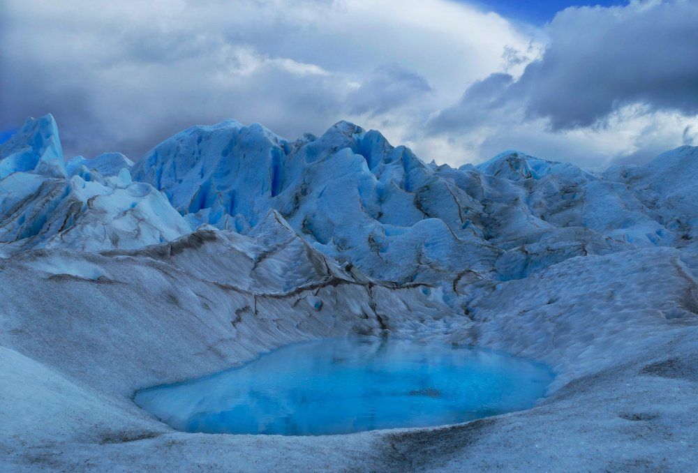 Walking on the glacier