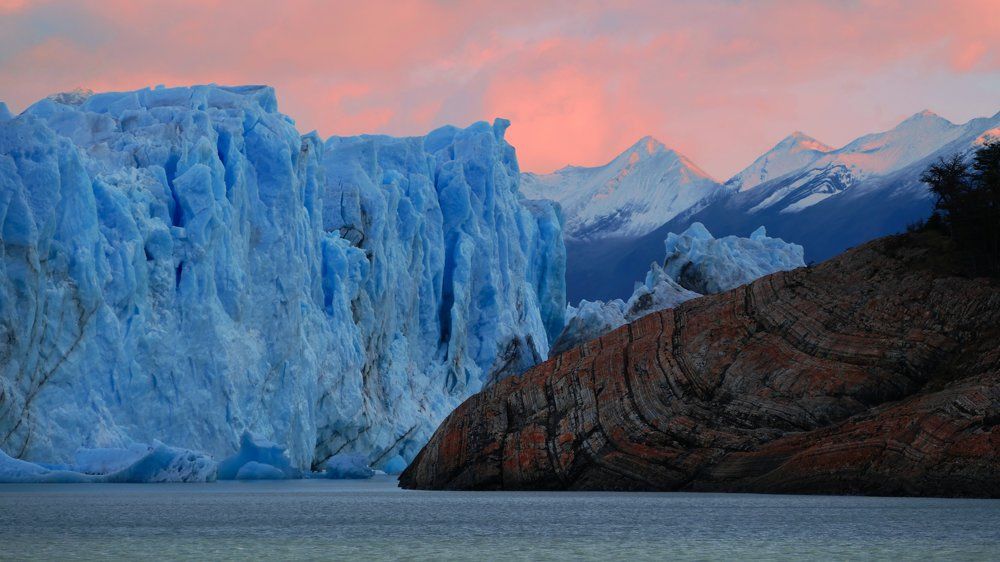 Sunset on Perito Moreno Glacier