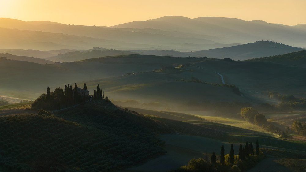 Sunrise in Val D'Orcia - Tuscany