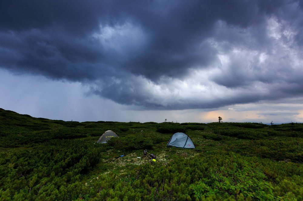 Лагерь на высоте 1597 метров