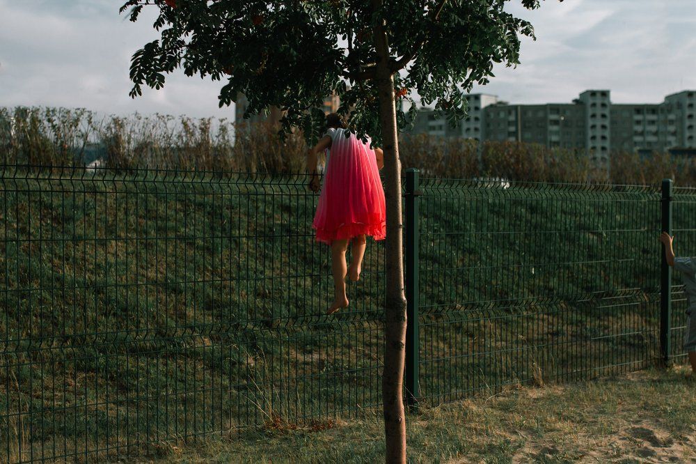 Girl in a dress