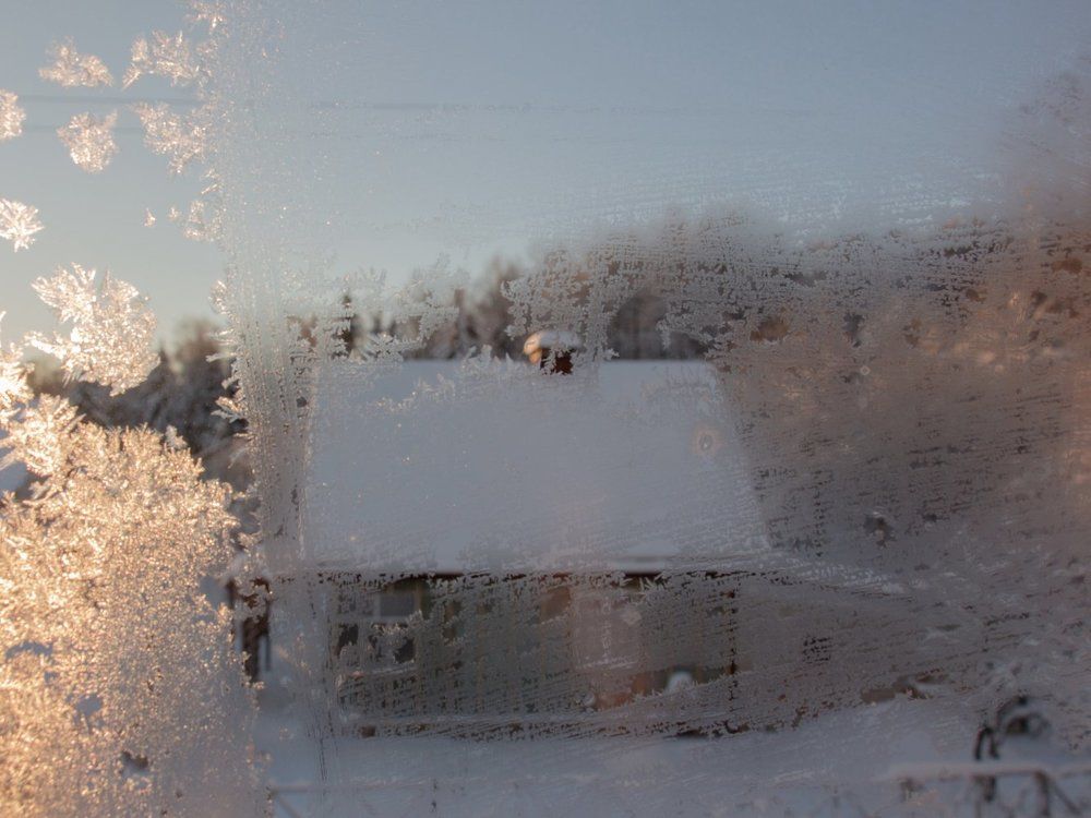 Зимний закат на даче