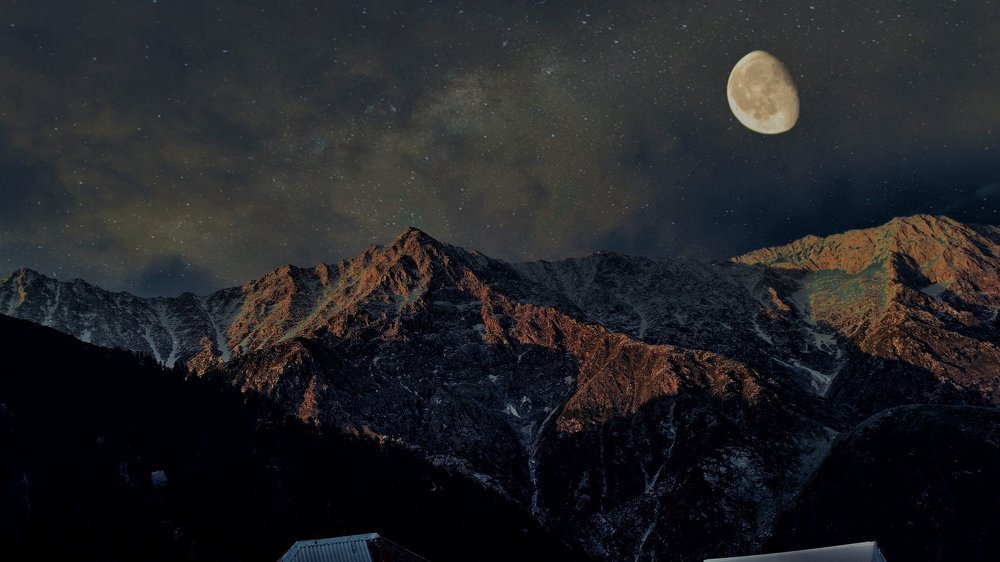 Over the mountain to reach the moon