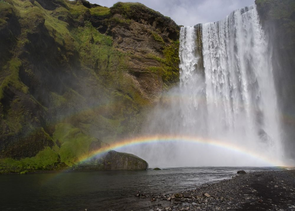 Rainbow on the waterfall