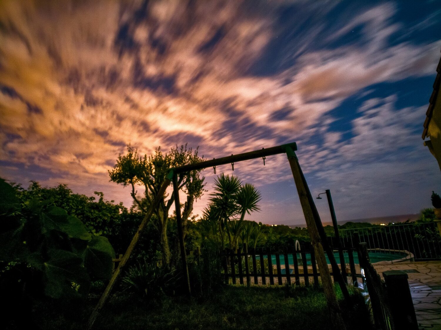 The night sky.