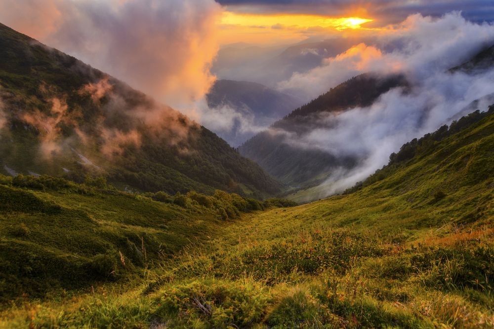 Закат в Красной поляне