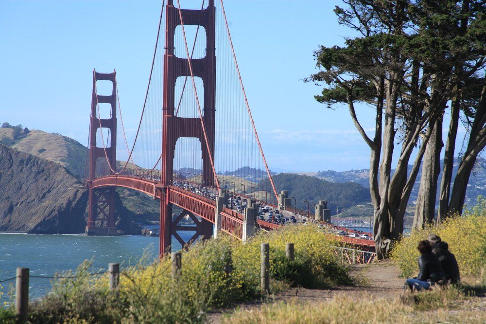 золотой мост в Сан Франсиско.