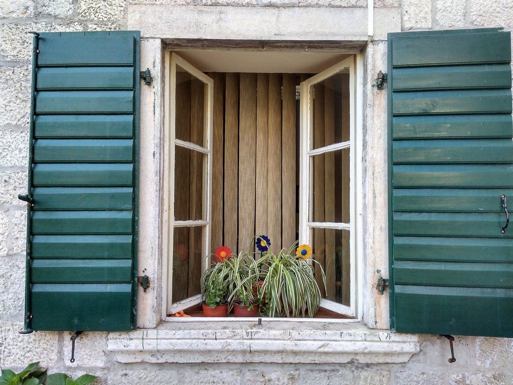 looking through the window