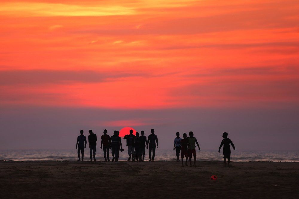 Sunset on the Bay of Bengal