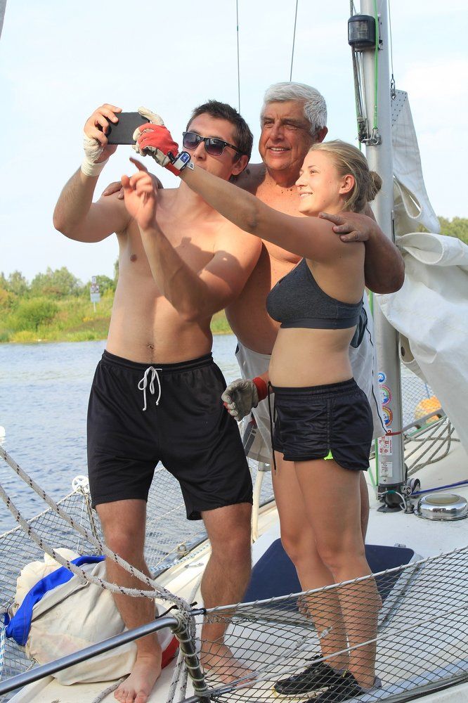 Селфи на яхте.