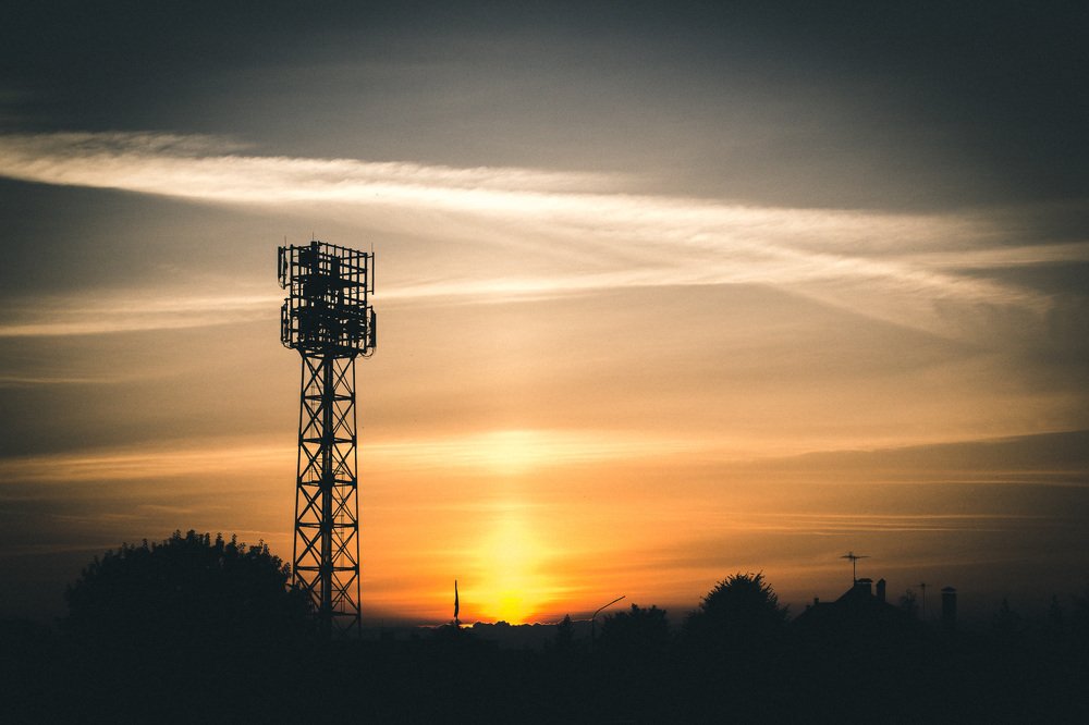 Город Клин на закате