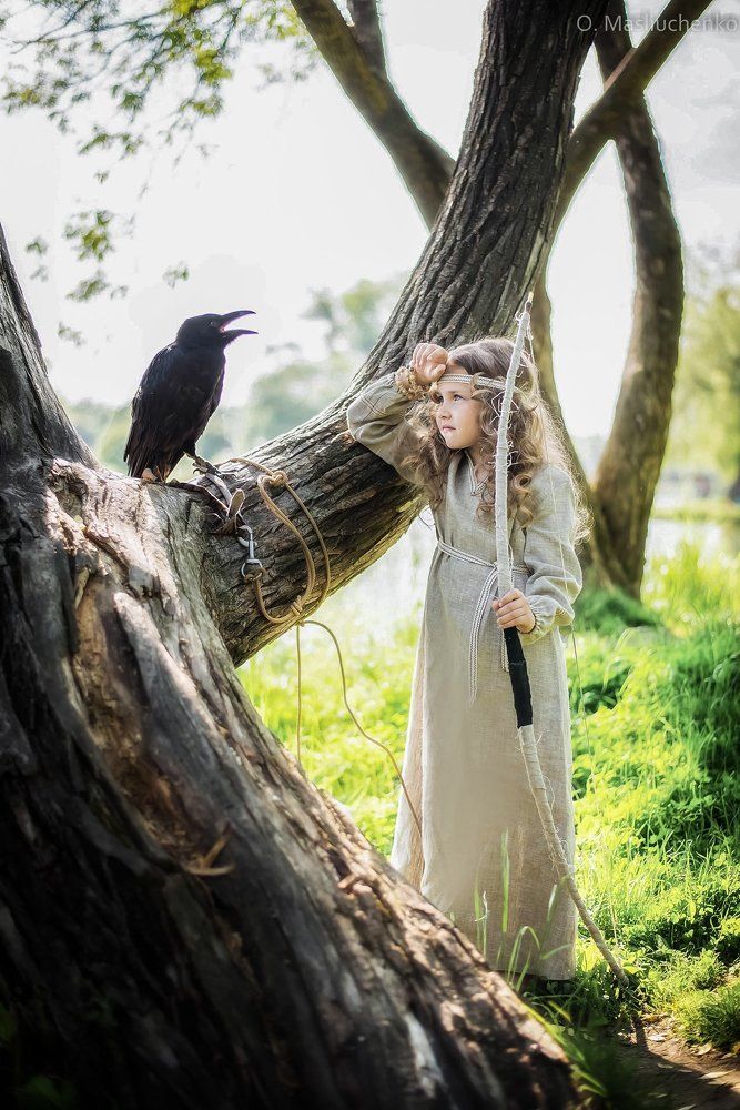 Охотница и ворон