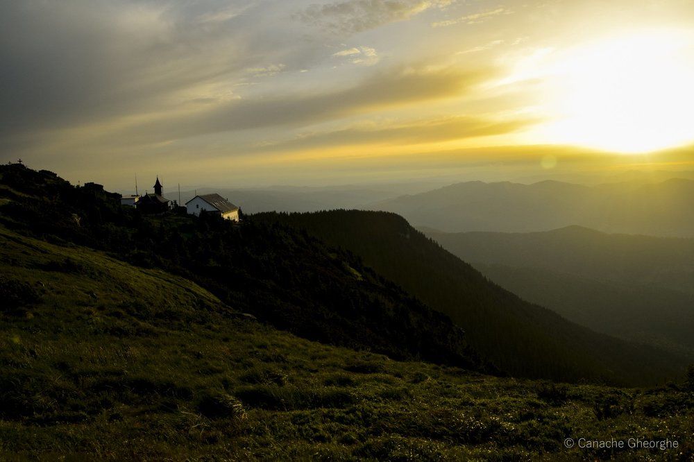 Sunset at the Hermitage of Ceahlau