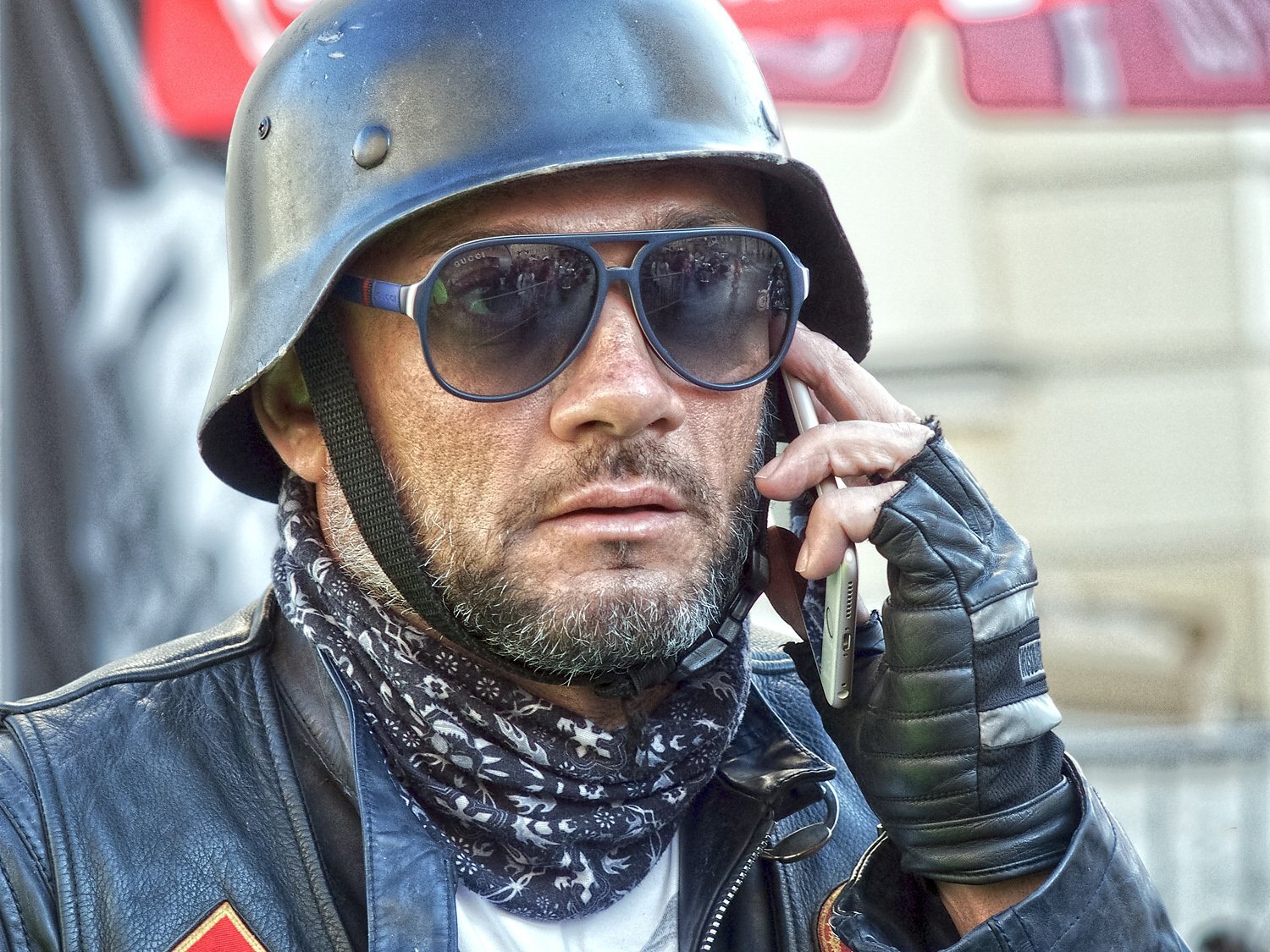 Мотоциклист.