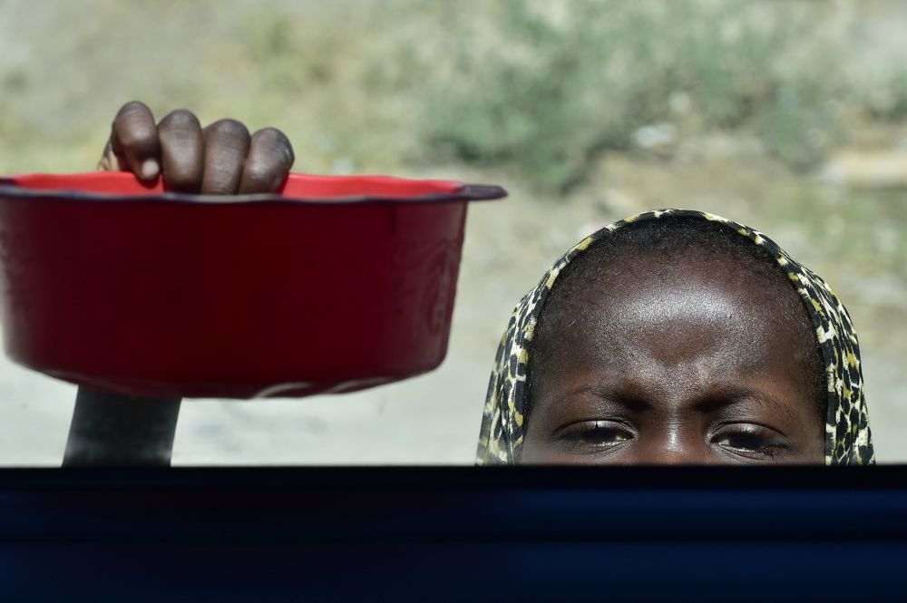 Sub-Saharan children Refugees in Algeria.