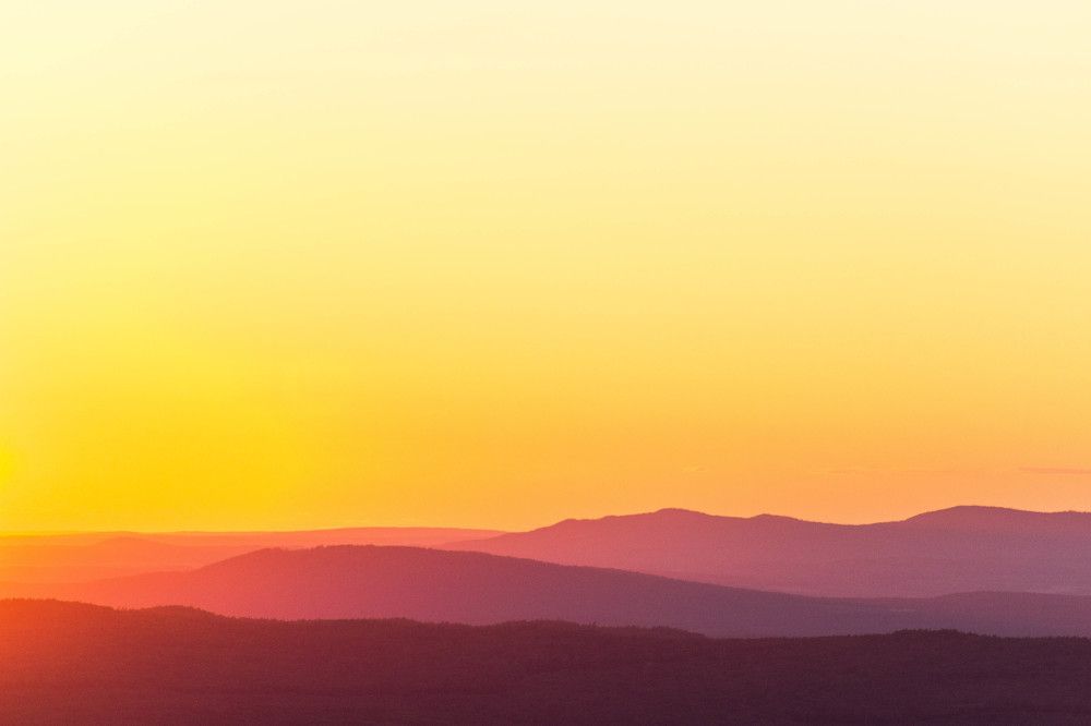 Уральские горы на закате