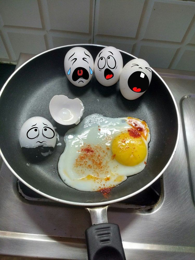 Egg omlate,but it s life end of eggs