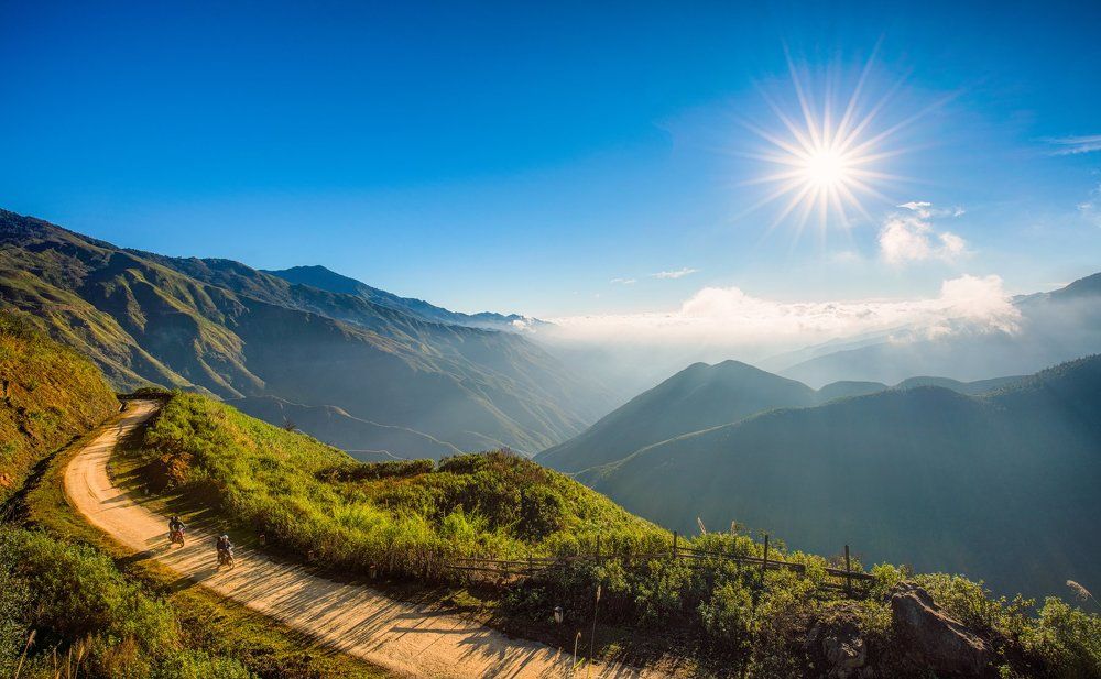 Mountain road in Vietnam