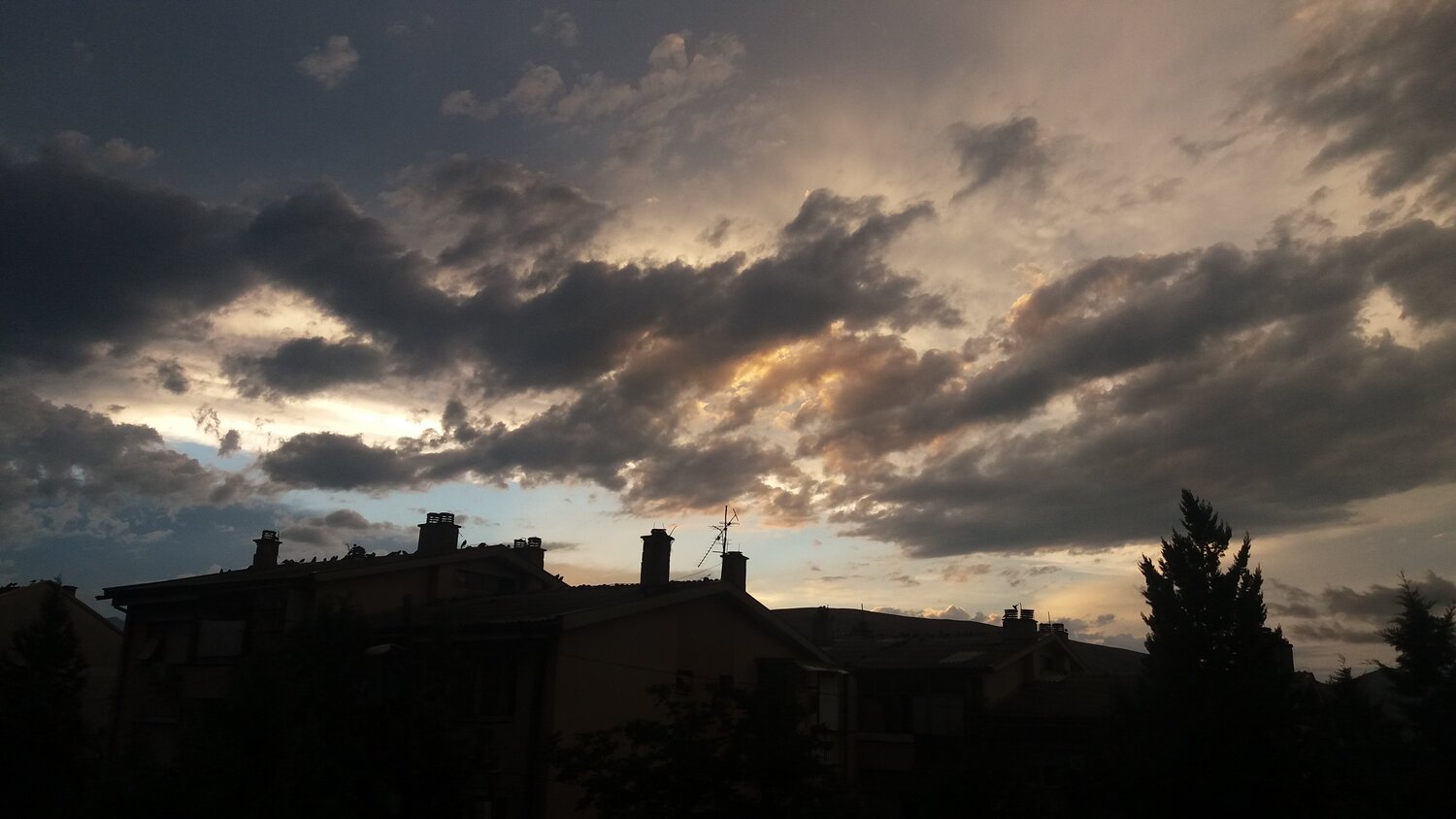 sunset over my neighborhood