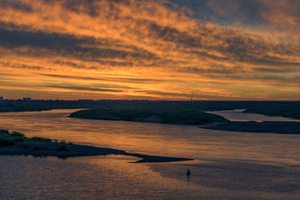 Закат над рекой Печора