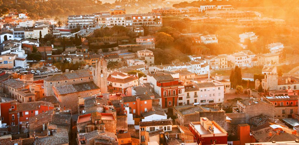 Spain. Aerial view a Begur.