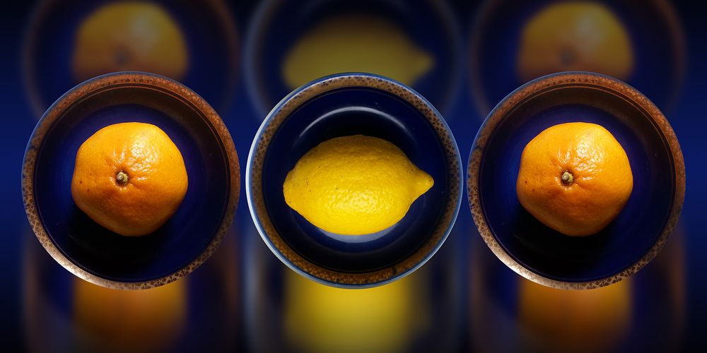 Лимон и мандарины